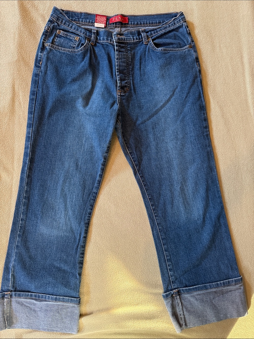 Zena Women’s Straight Leg Denim Jeans in Blue